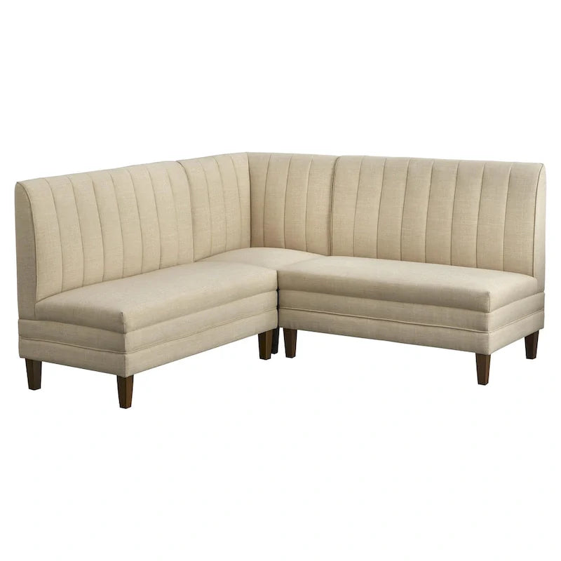 Lifestorey Kerrington 3-Piece Channel Back Upholstered Banquette Set 10