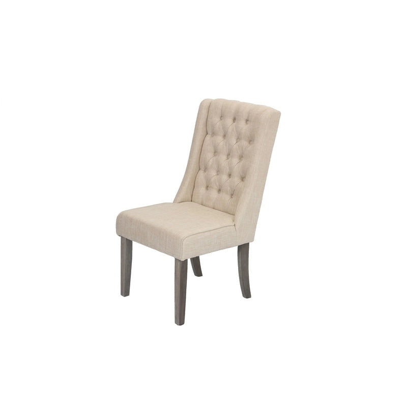 Set da pranzo allungabile Best Quality Furniture da 9 pezzi, in stile rustico grigio 8
