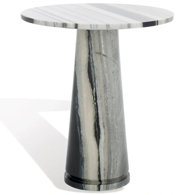 SAFAVIEH Couture Ghicu Tall Round Marble Accent Table - 22 In W x 21 In D x 24 In H - 21Wx21Dx24H 40