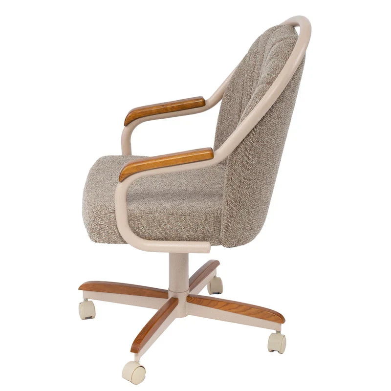 Casual Dining Cushion Swivel-and-Tilt Rolling Caster Chair 5