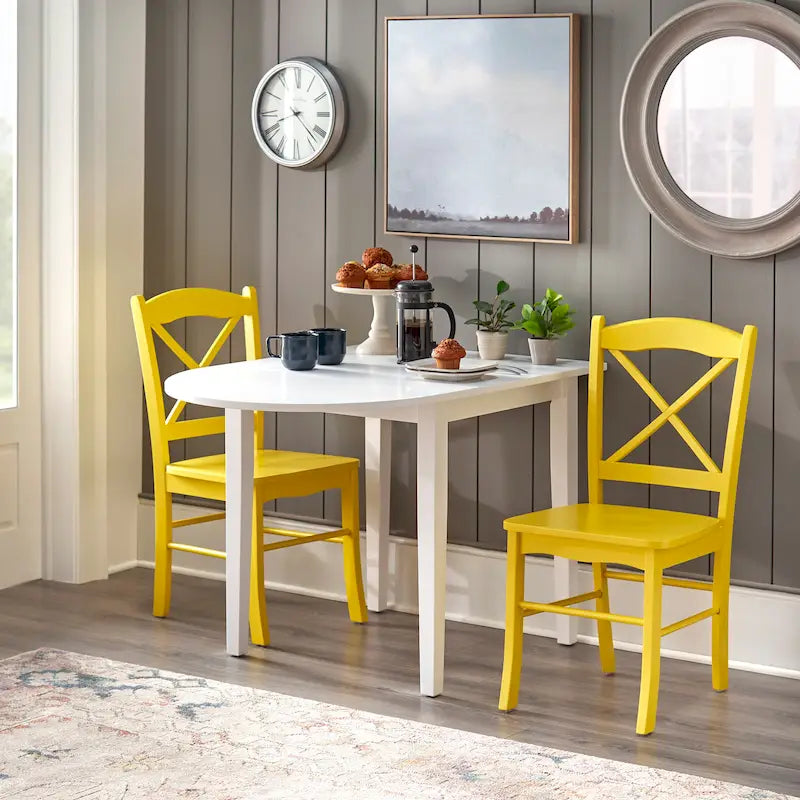 Simple Living Country Cottage Drop Leaf 3-piece Dining Set 6
