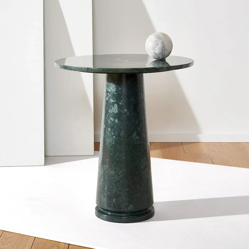 SAFAVIEH Couture Ghicu Tall Round Marble Accent Table - 22 In W x 21 In D x 24 In H - 21Wx21Dx24H 5