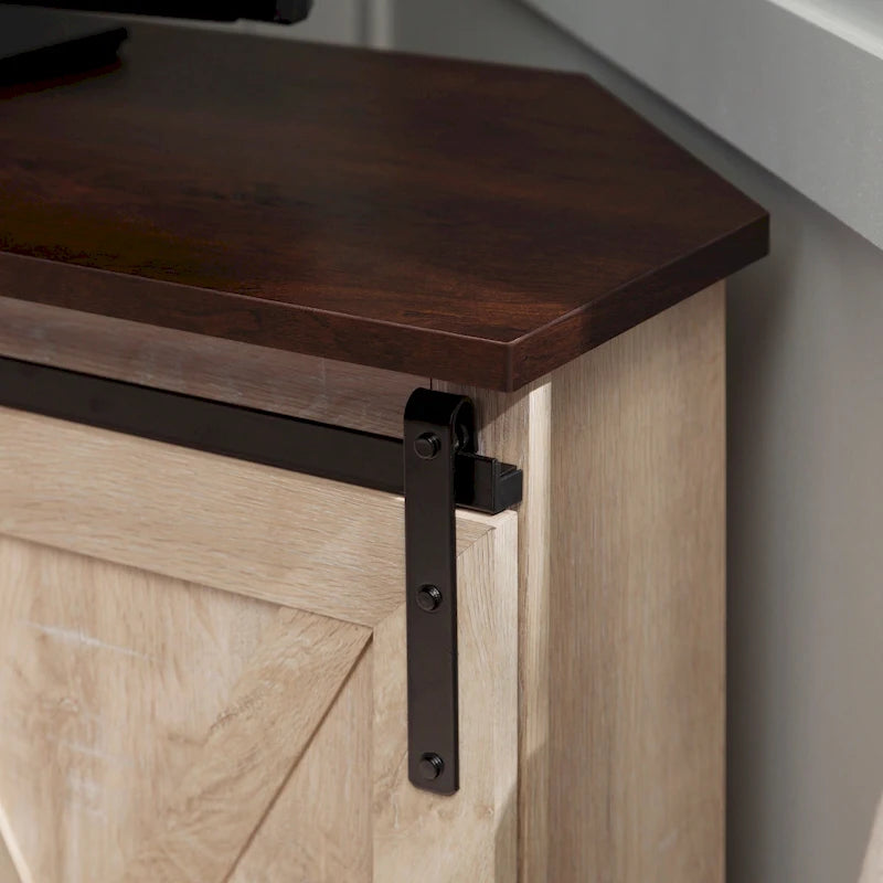 Middlebrook 52-inch Sliding Barn Door Corner TV Stand 20
