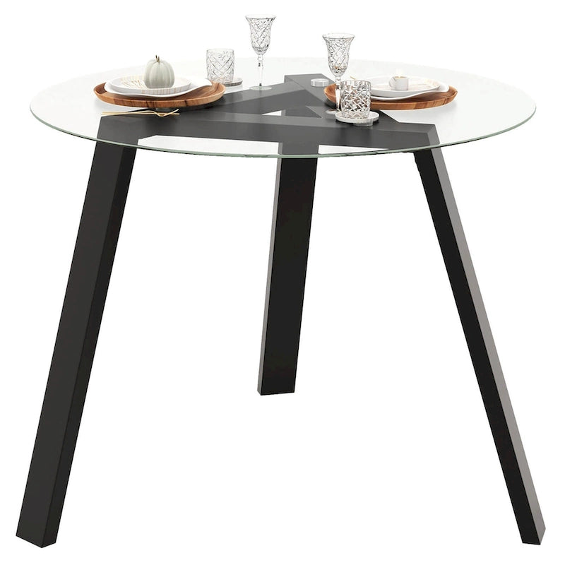 Costway 36 Round Glass Dining Table for 4 with Tempered Glass - See Details 27