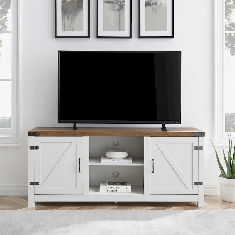 Middlebrook Firebranch 58-inch Barn Door TV Stand 10