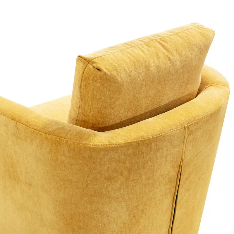 Modern Chenille Upholstered Swivel Accent Barrel Chair Set Modern Swivel Armchair for Living Room 36