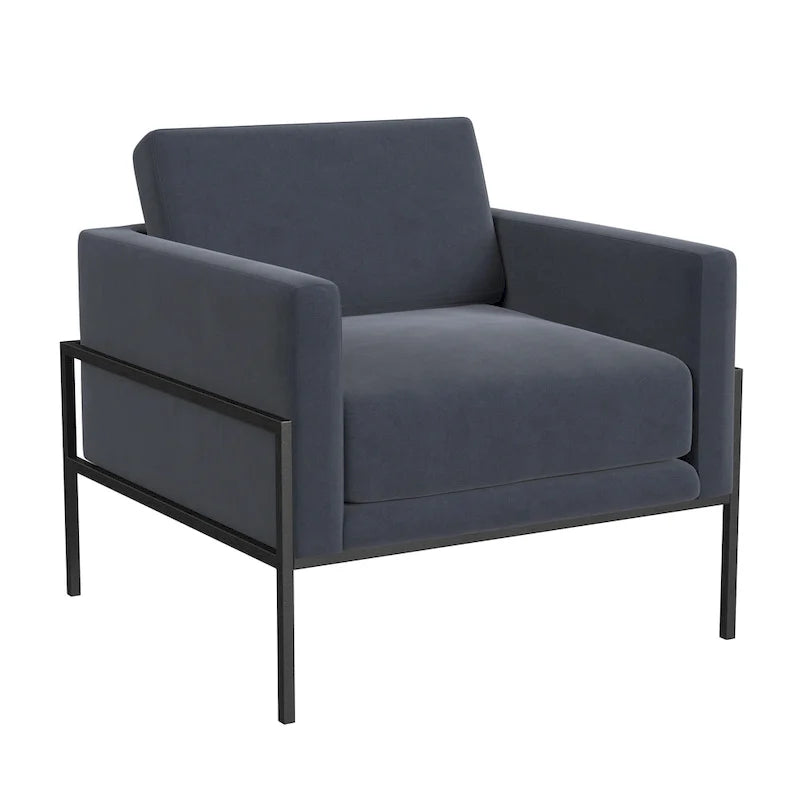 HomePop Modern Upholstered Club Chair w/Metal Frame 36