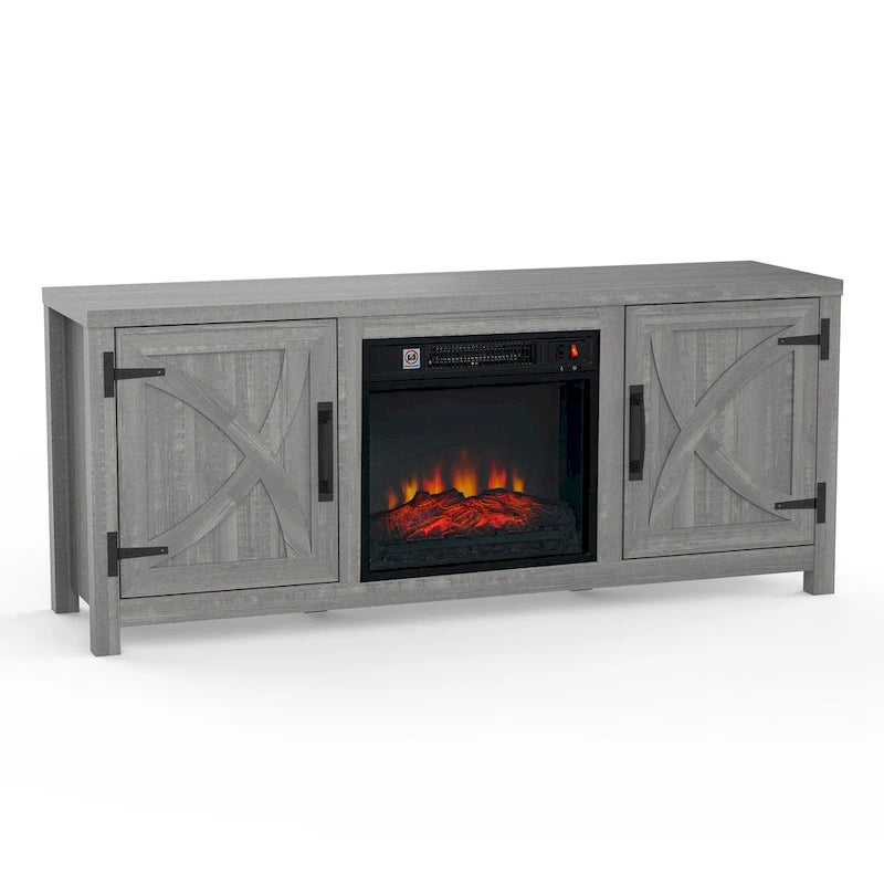 58 Farmhouse Electric Fireplace TV Stands Console Table for TV's up to 65 35