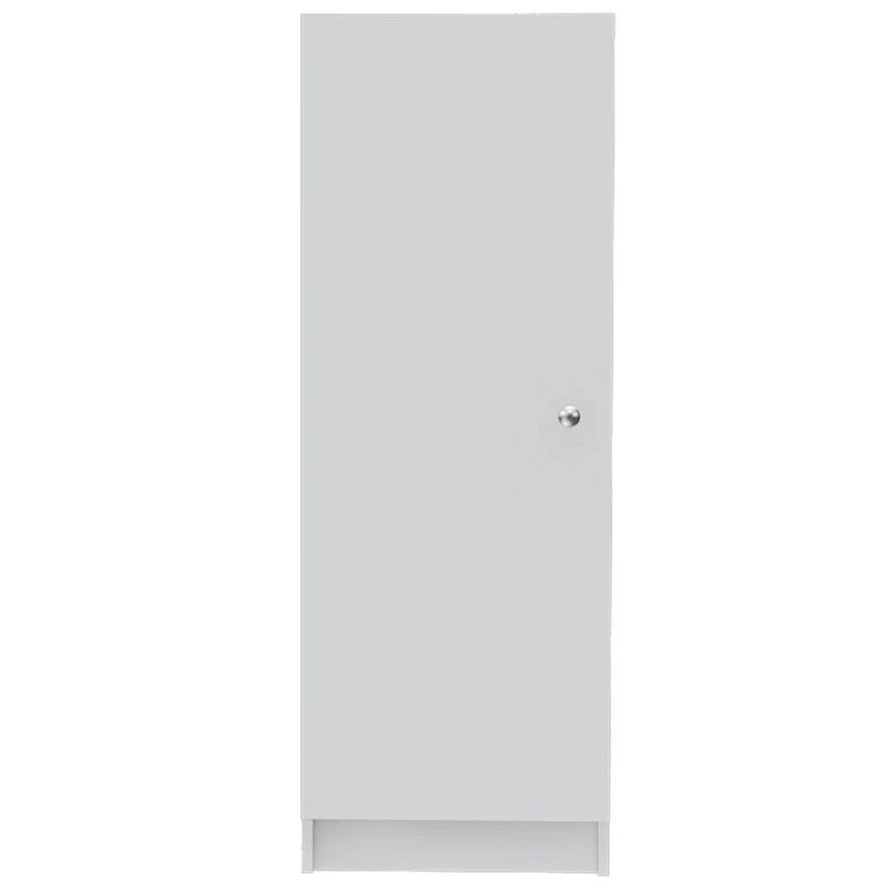 HomeRoots 47 White Wood Pantry Or Storage Closet - 16.9' X '47.4' X '12.3 3