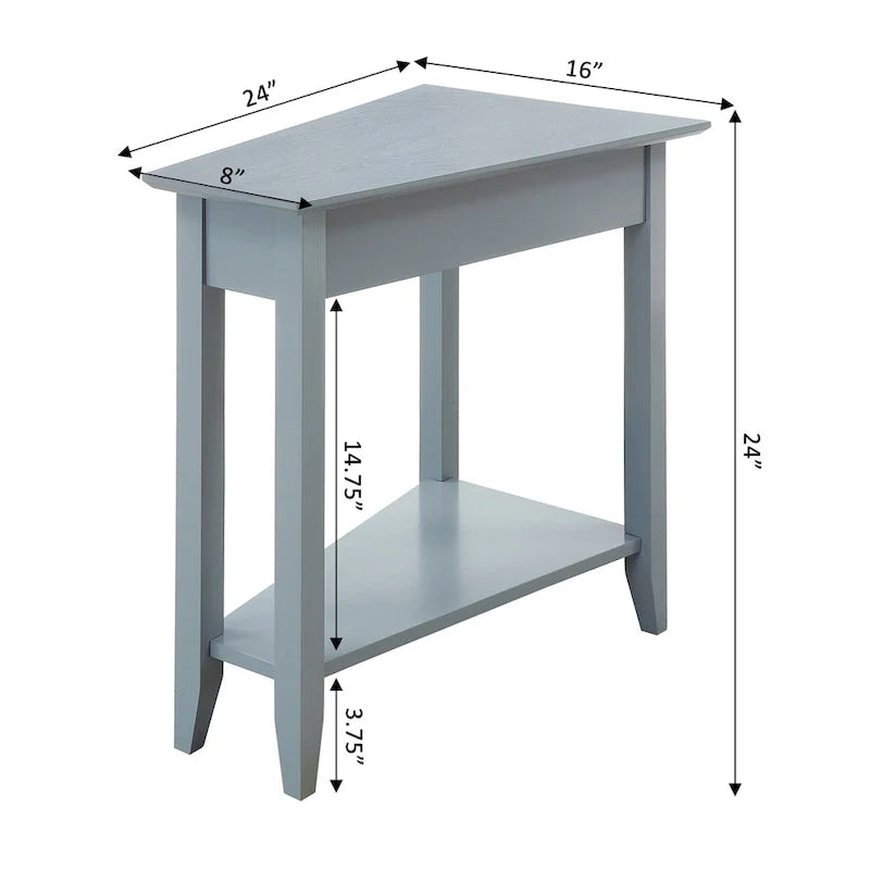Convenience Concepts Tavolino a cuneo American Heritage con ripiano 11