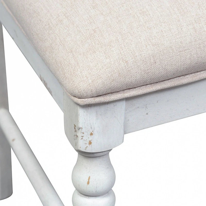 Whitney Antique Linen Slat Back Side Chair (Set of 2) 7