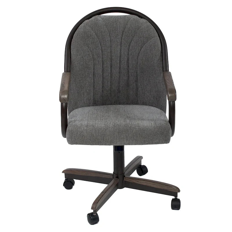 Casual Dining Cushion Swivel-and-Tilt Rolling Caster Chair 14