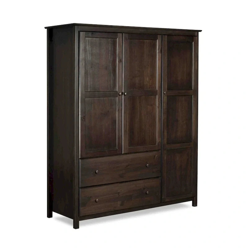Grain Wood Furniture Shaker Wood 3-door Armoire - 60x72x22 15