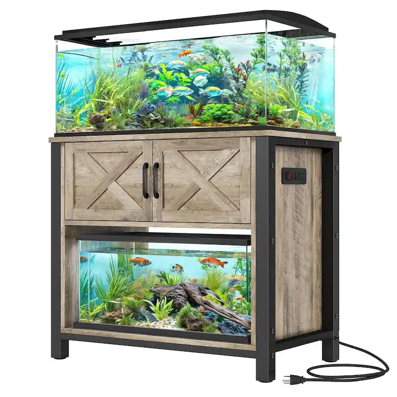Moasis 40-50 Gallon Aquarium Stand Cabinet Fish Tank Stand with Power Outlets 17