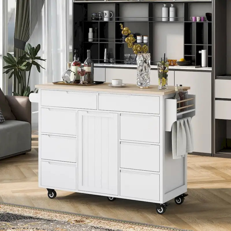 Isola da cucina da 53 pollici L con piano e cassetti - N/A 4