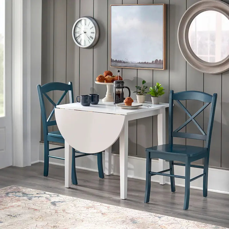 Simple Living Country Cottage Drop Leaf 3-piece Dining Set 12