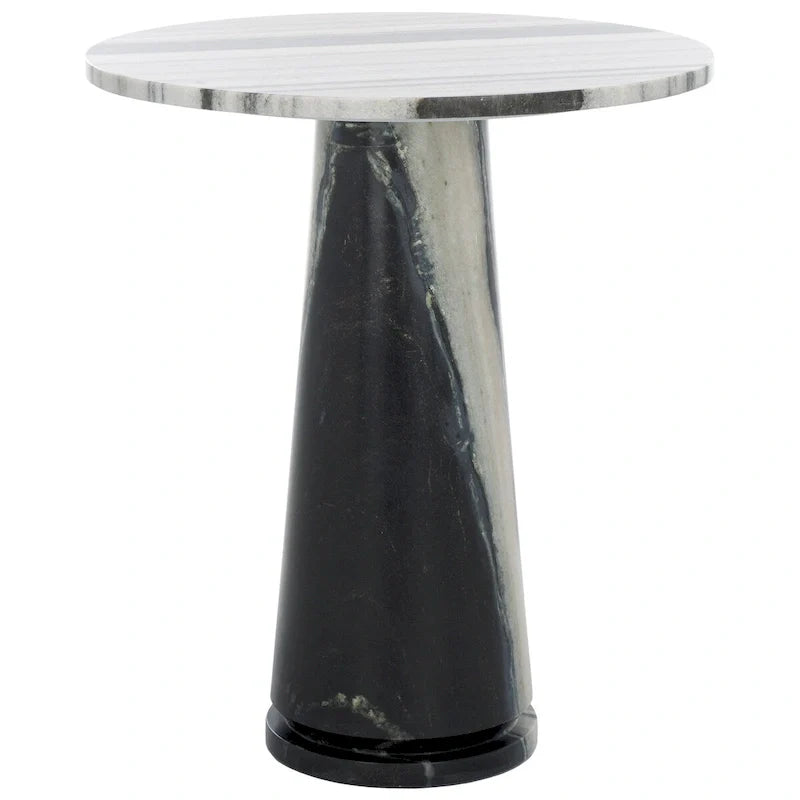 SAFAVIEH Couture Ghicu Tall Round Marble Accent Table - 22 In W x 21 In D x 24 In H - 21Wx21Dx24H 11