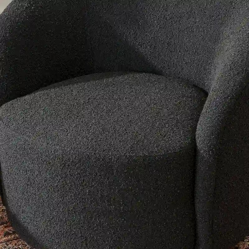 KINWELL 34 Wide Upholstered Swivel Accent Barrel Chair (Set of 2) 30