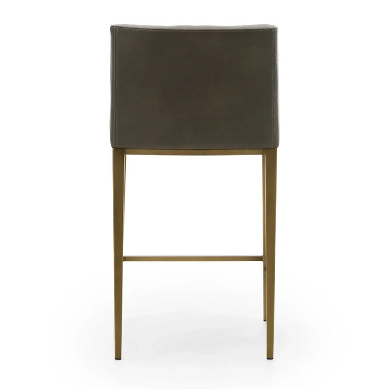 Modrest Fairview Contemporary Grey & Brass Counter Stool 6