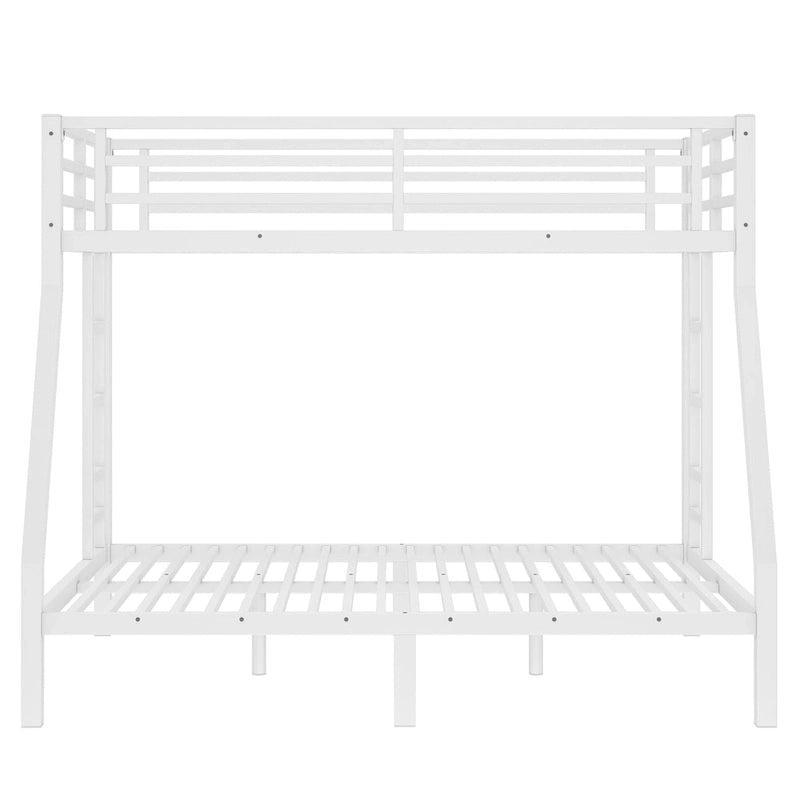 Metal Twin over Full Bunk Bed for Teens and Adults,Space-Saving/Noise Reduced/No Box Spring Needed, White 9