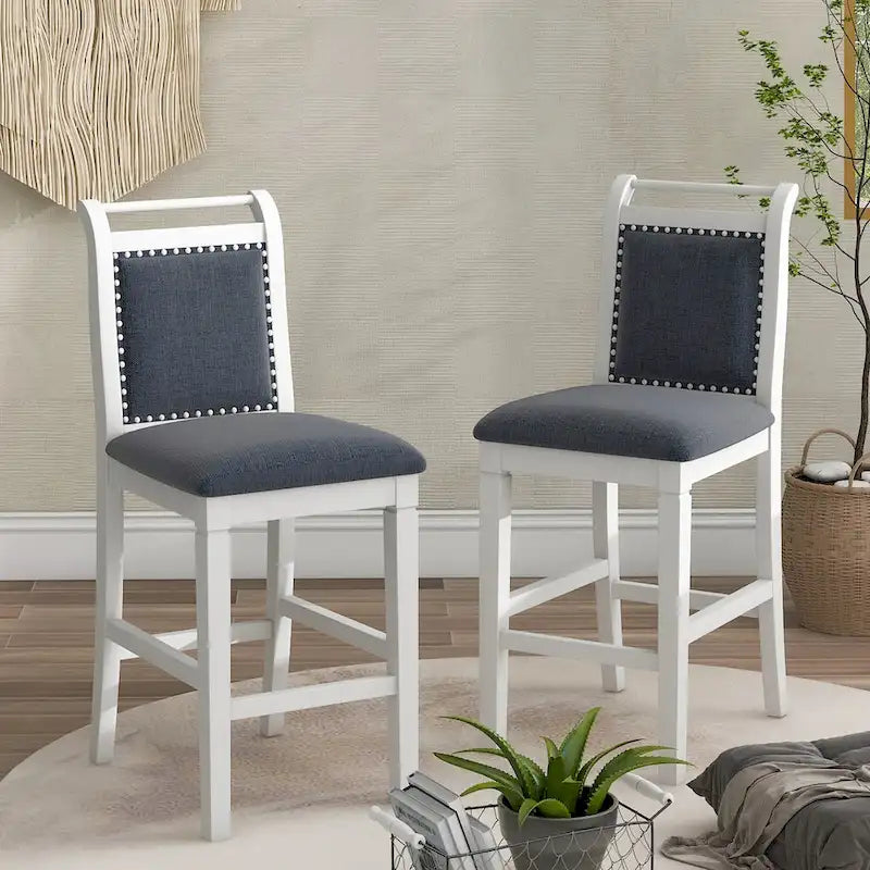 Set da 3 Pezzi Tavolo da Pranzo a Foglia Cadente a Altezza Bancone in Legno 3