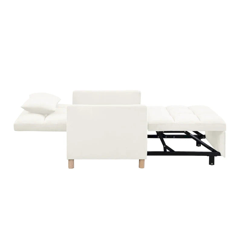 3-in-1 Convertible Sleeper Sofa Lounge Chair Bed, Black 15