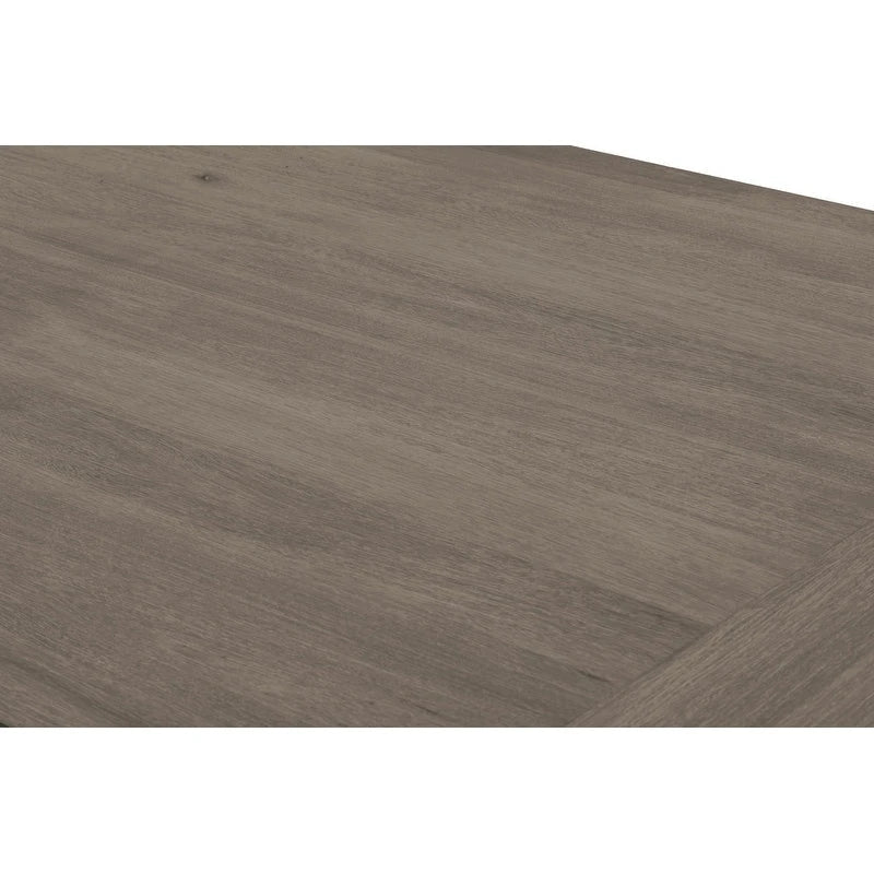 Set da pranzo allungabile Best Quality Furniture da 9 pezzi, in stile rustico grigio 6