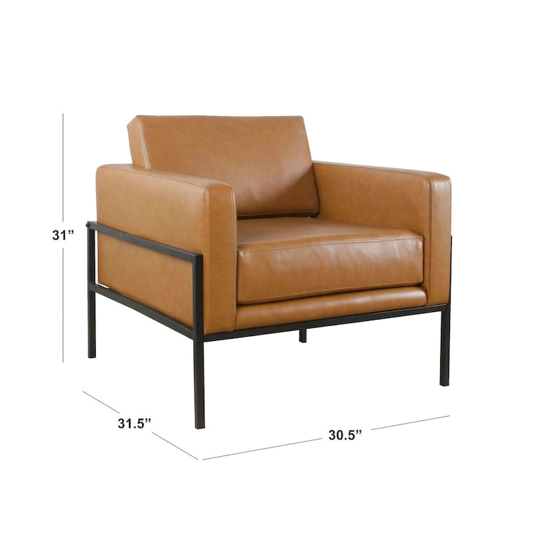 HomePop Modern Upholstered Club Chair w/Metal Frame 12