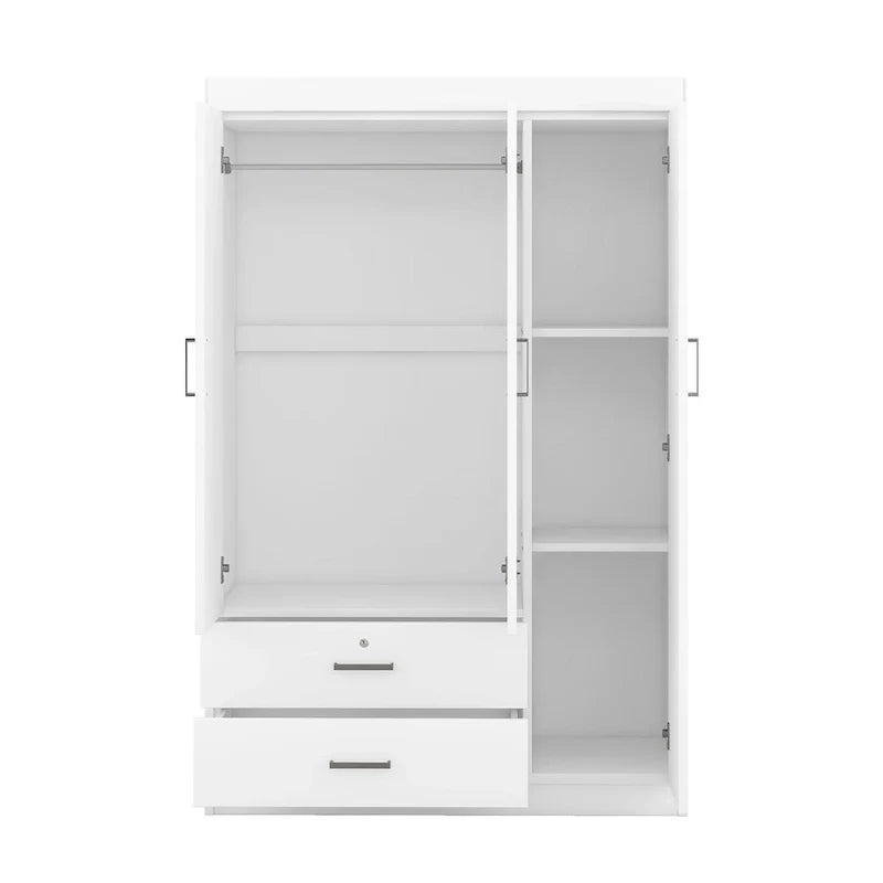 3-Door Wardrobe with 2 Drawers 11
