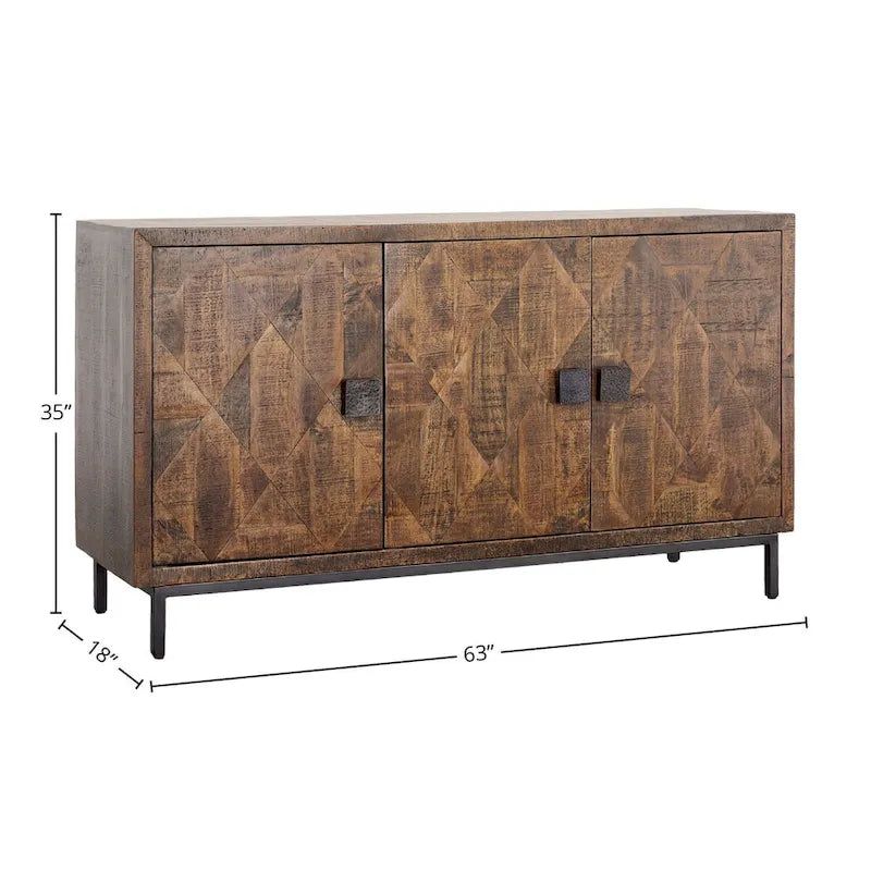 Brantley 63 Wide 2-Drawer Sideboard, Brown 3