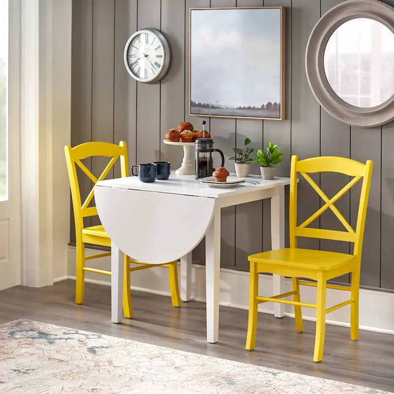 Simple Living Country Cottage Drop Leaf 3-piece Dining Set 13