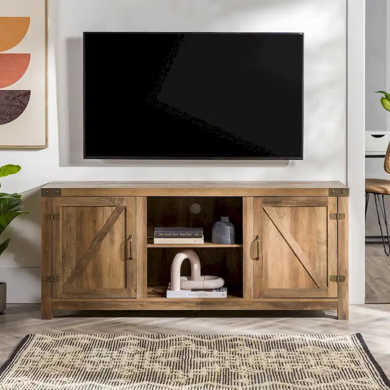 Middlebrook Firebranch 58-inch Barn Door TV Stand 4