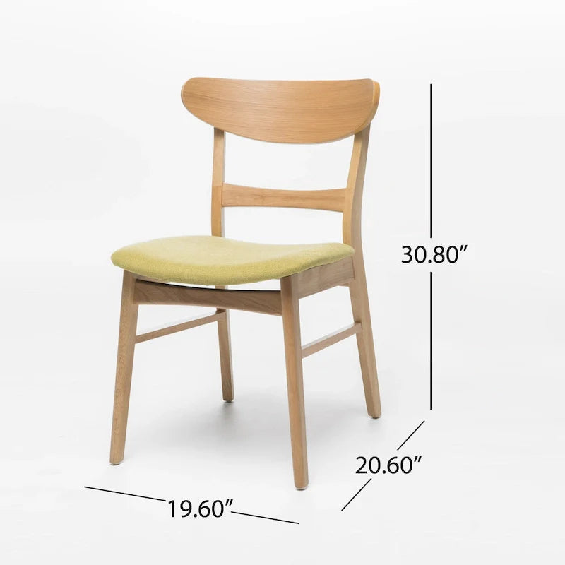 Set da pranzo rettangolare a 5 pezzi in legno di Idalia Fabric and Rubberwood di Christopher Knight Home 11
