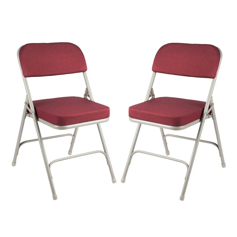 Hampden Furnishings Bernadine Collection Deluxe Fabric Padded Folding Chair, Pack of 2 6