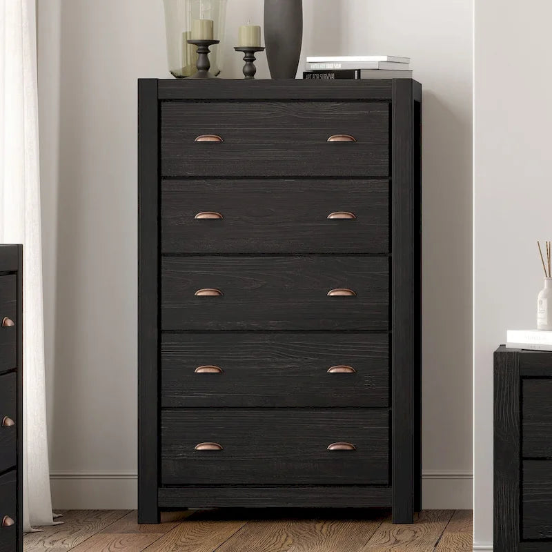 Grain Wood Furniture Montauk 5-drawer Solid Wood Chest 1
