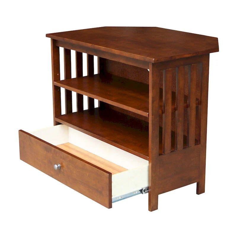 Solid Hardwood Mission Corner TV Stand 20