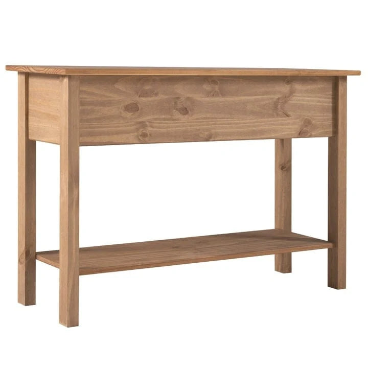 Rustic Solid Pine Console Hall Table, White Wash / Antique Brown / Gray Wash / Unpainted, 3 Drawers 11