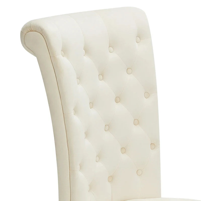 AVAWING Set of 2 Throne Royal Chair Thick Padding and Rubberwood Legs 31