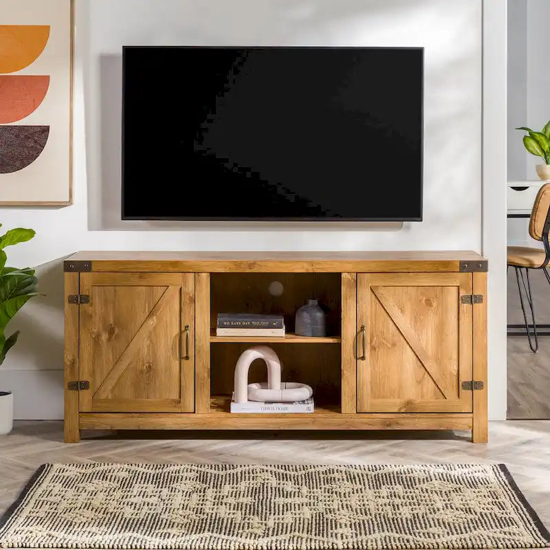 Middlebrook Firebranch 58-inch Barn Door TV Stand 7