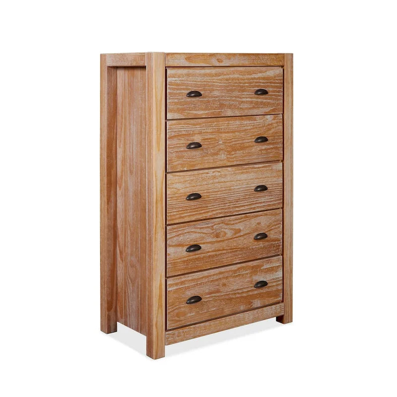 Grain Wood Furniture Montauk 5-drawer Solid Wood Chest 22