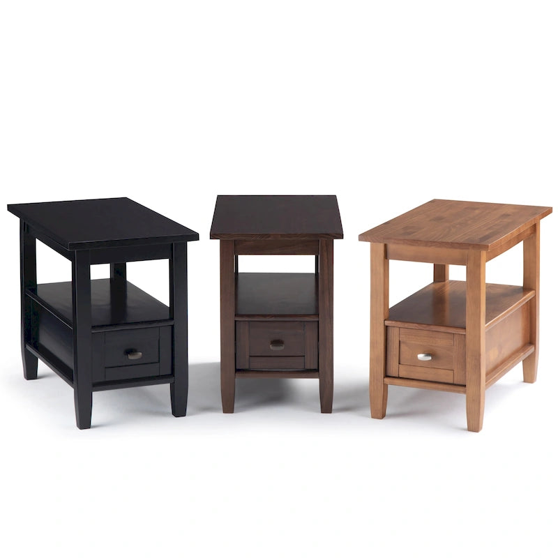 WYNDENHALL Norfolk TAVOLINO LATERALE STRETTO RETTANGOLARE TRADIZIONALE IN LEGNO MASSELLO, LARGHEZZA 14 POLLICI - 14 pollici di larghezza 17
