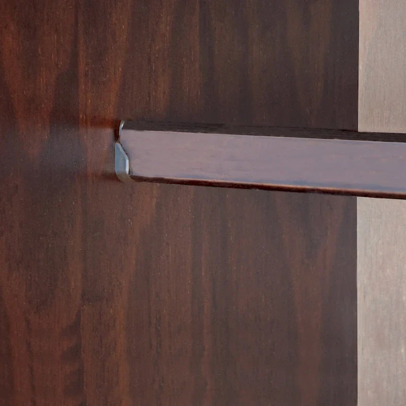 Palace Imports 100% Solid Wood Kyle 4-Door Wardrobe Armoire with Solid Wood or Mirrored Doors 29