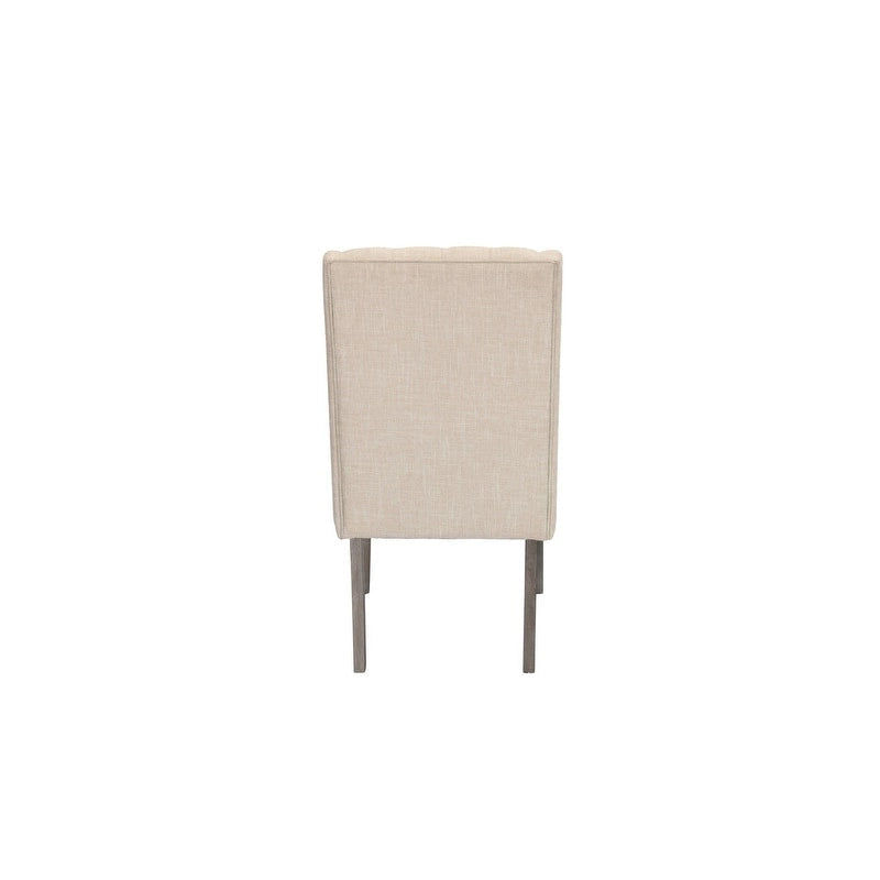 Set da pranzo allungabile Best Quality Furniture da 9 pezzi, in stile rustico grigio 12