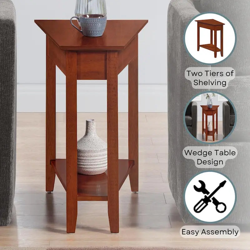 Convenience Concepts Tavolino a cuneo American Heritage con ripiano 22