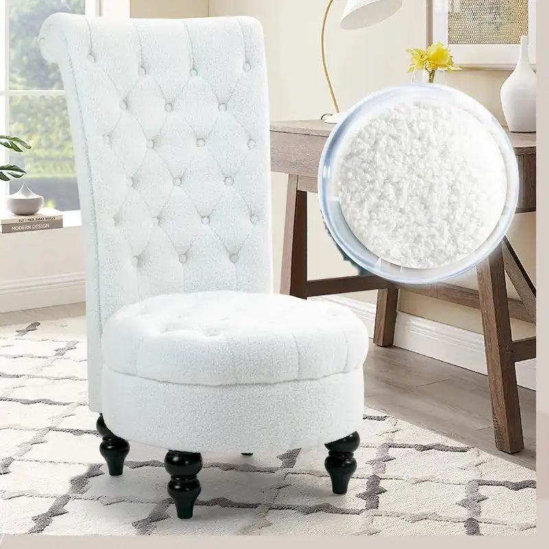 AVAWING Set of 2 Throne Royal Chair Thick Padding and Rubberwood Legs 22