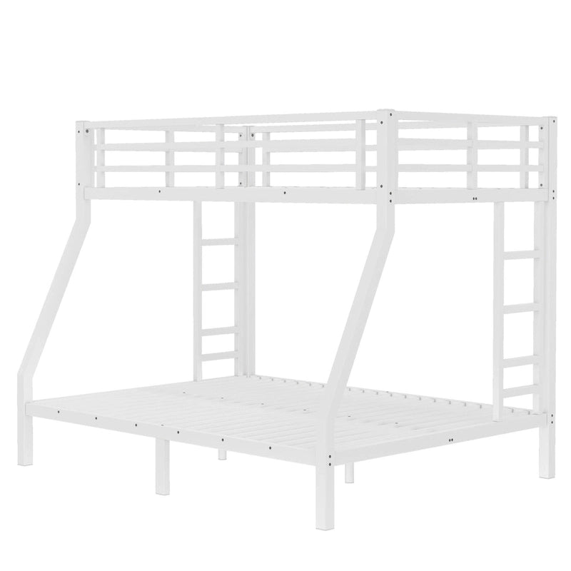Metal Twin over Full Bunk Bed for Teens and Adults,Space-Saving/Noise Reduced/No Box Spring Needed, White 5