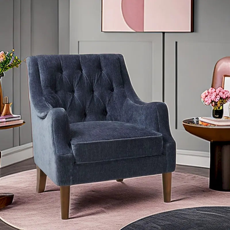 Modern Button Tufted Accent Chair 26
