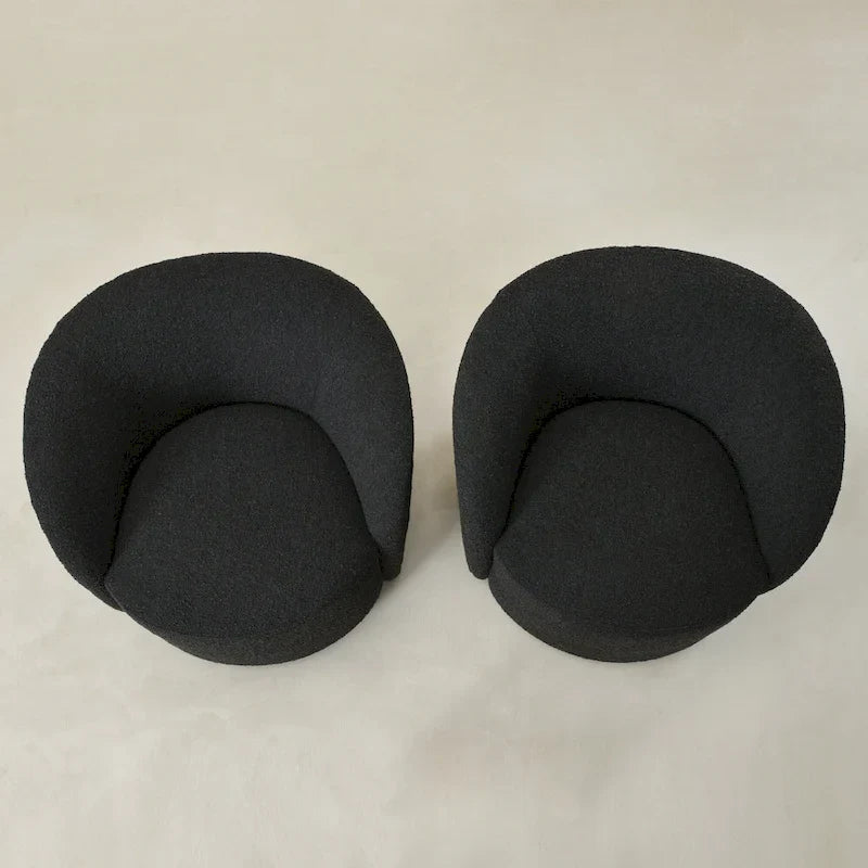 KINWELL 34 Wide Upholstered Swivel Accent Barrel Chair (Set of 2) 27
