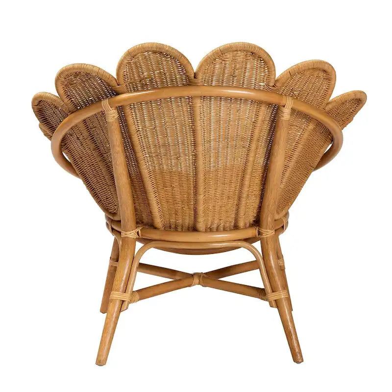 Blossom Bohemian Honey Rattan Accent Flower Chair 6