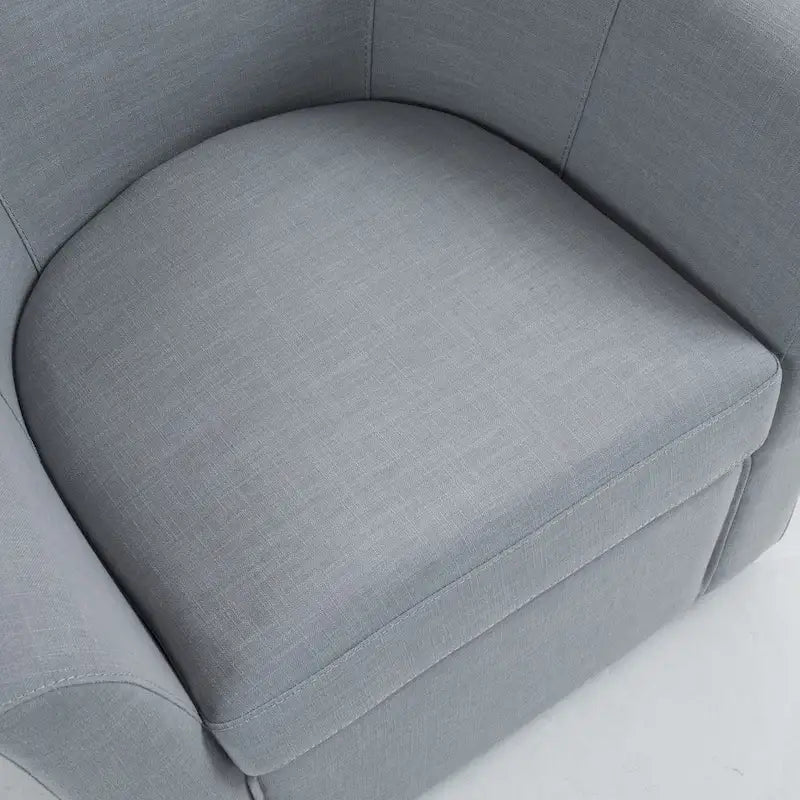 Set of 2 Modern Upholstered Swivel Barrel Chair Living Room Accent Chair 13